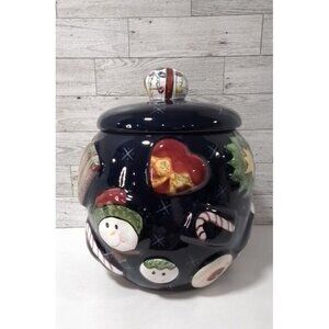 Laurie Gates The Cellar Christmas Twilight Collection Cookie Jar VINTAGE 1999